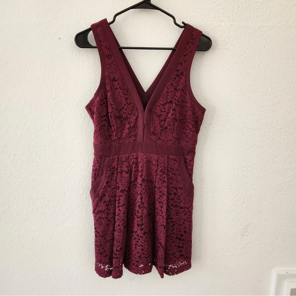 Free People Sleeveless Fit & Flare Lace Mini Dress Size Small